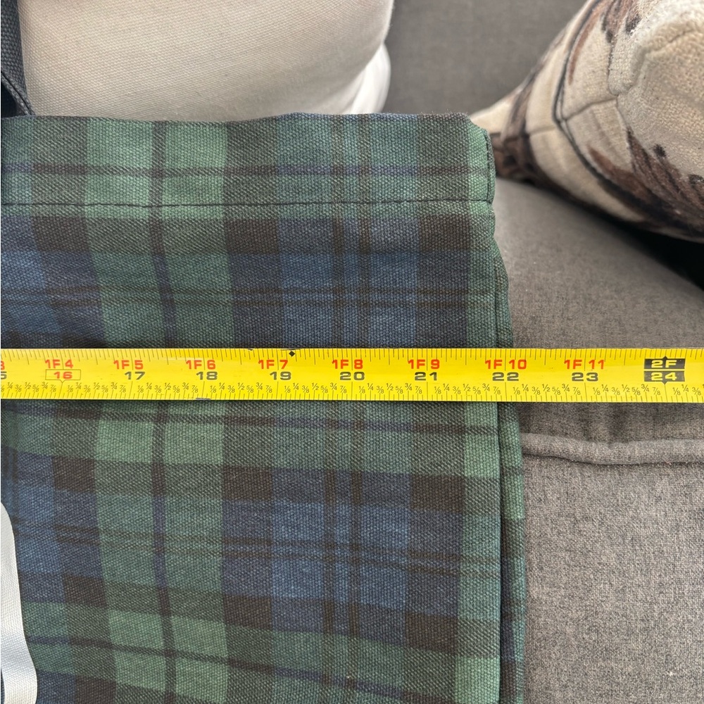 GAP Green and Blue Plaid Tote - Picture 8 of 9